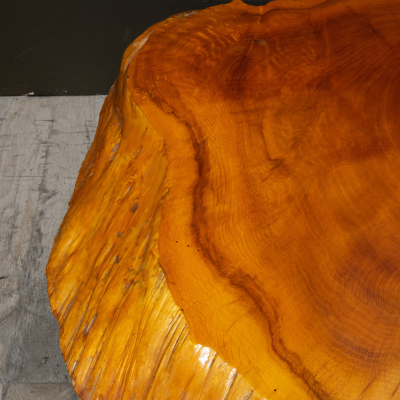 Vintage Live Edge Burl Wood Coffee Table c.1950