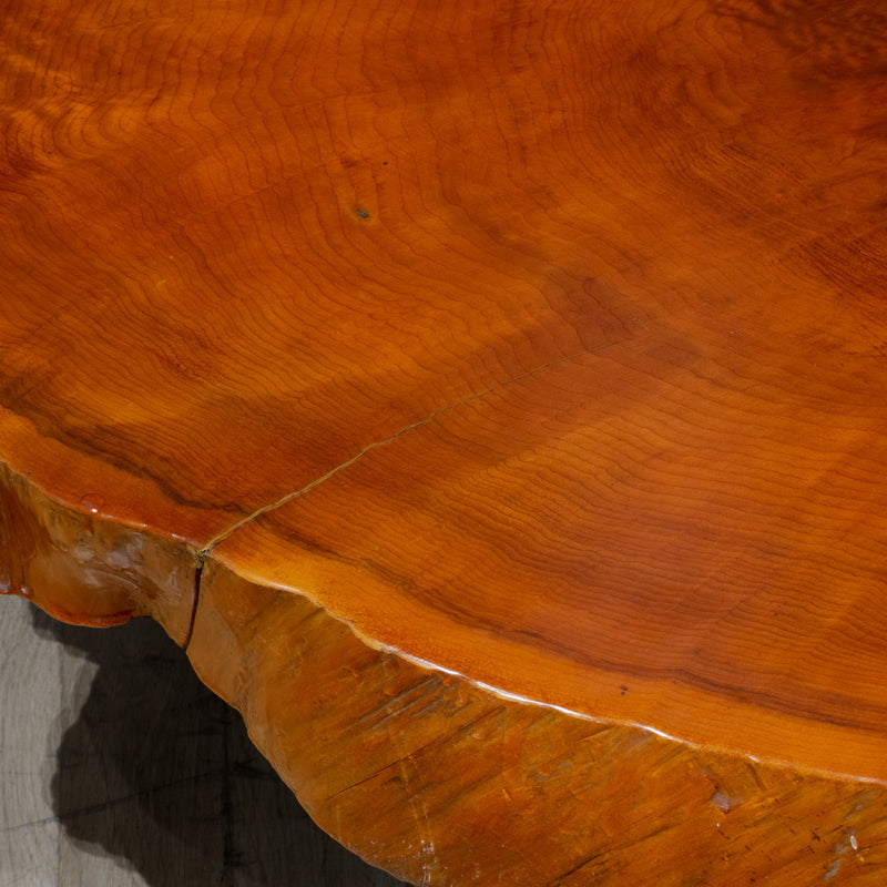 Vintage Live Edge Burl Wood Coffee Table c.1950