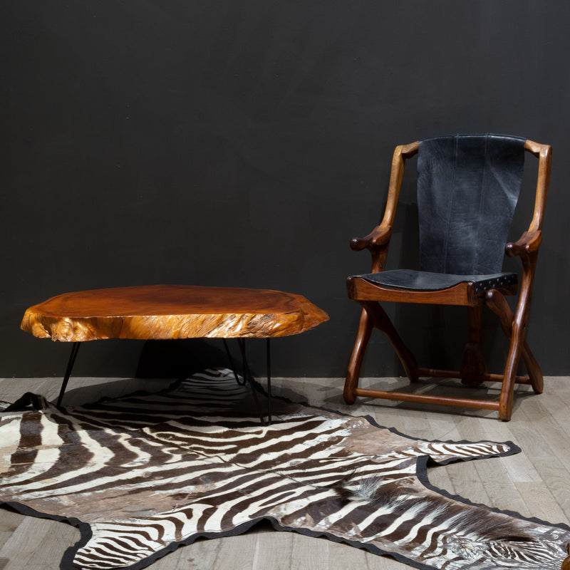 Vintage Live Edge Burl Wood Coffee Table c.1950