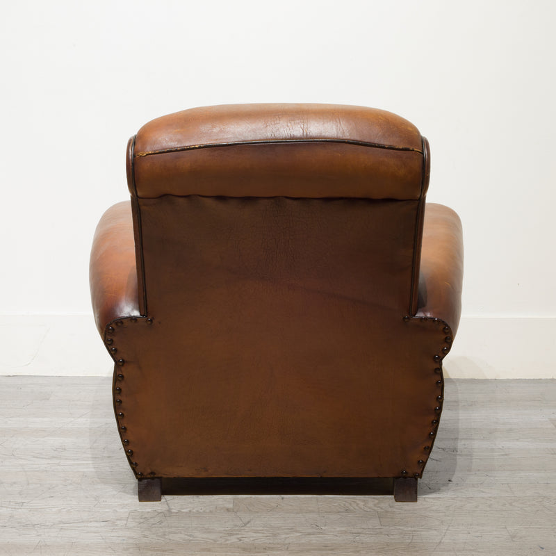 French Rollback Sheep Hide Club Chairs c.1940