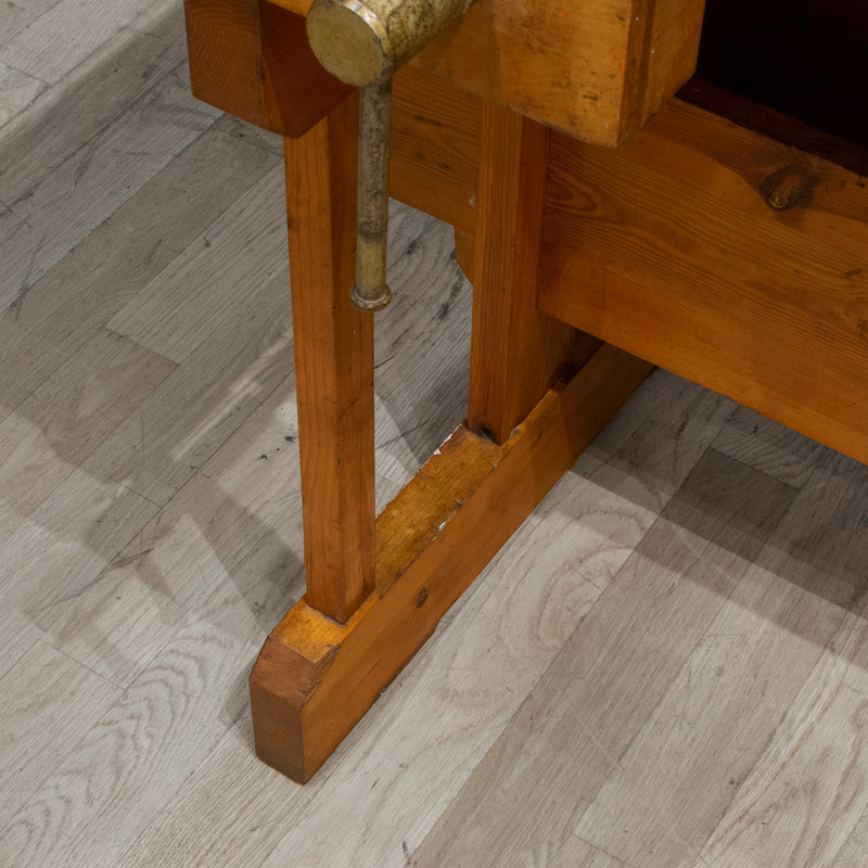 Mid-century Maple Carpenter's Workbench c.1960