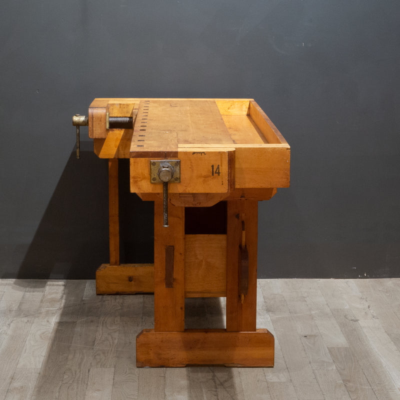 Mid-century Maple Carpenter's Workbench c.1960